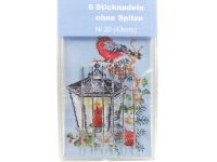 6 embroidery needles model "Needlebox" 43 mm without tip