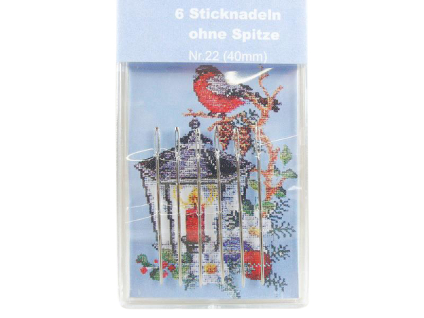 6 embroidery needles model "Needlebox" 40 mm without tip