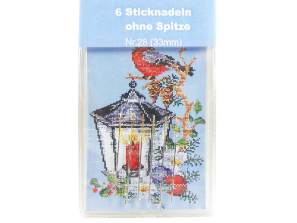 6 embroidery needles model "Needlebox" 33 mm without tip