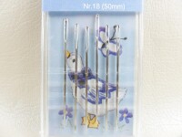 6 embroidery needles model "Needlebox" 50 mm with tip