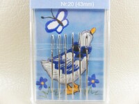 6 embroidery needles model "Needlebox" 43 mm with tip