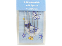 6 Sticknadeln Modell "Needlebox" 40 mm mit Spitze