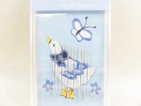 6 embroidery needles model "Needlebox" 33 mm with tip