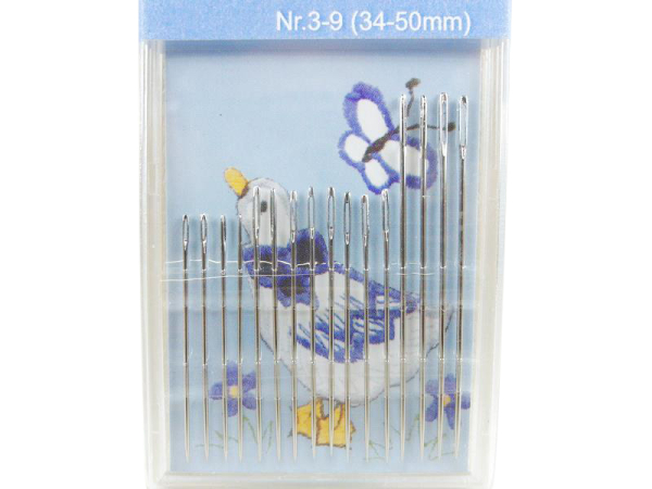 16 fine embroidery needles model "Needlebox" 34-50 mm