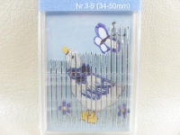 16 fine embroidery needles model "Needlebox" 34-50 mm