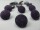 Fabric covered button (purple)