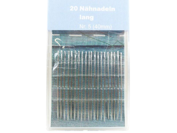 20 sewing needles, 40 mm long