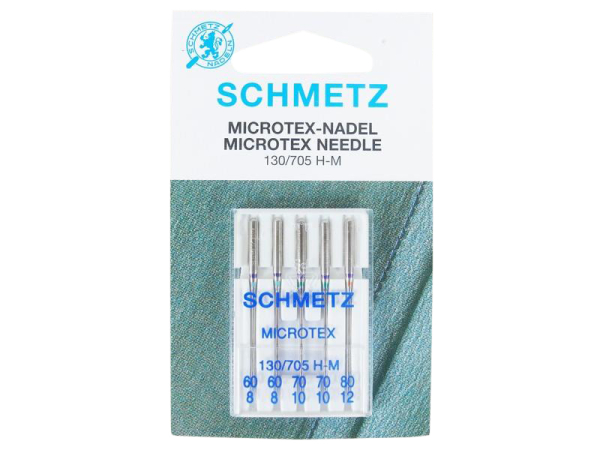 SCHMETZ - 5 Microtex-Nadeln Stärke 60-80 (Combi) Flachkolben