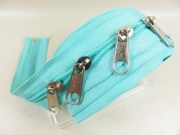 Endless zippers-FIX - 3 meters incl. 4 zippers (5mm) light turquoise