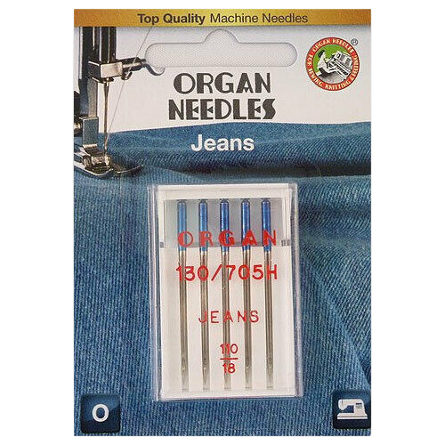 ORGAN - 5 Jeans needles size 110/18 flat piston