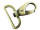 Carabiner hook for bag model tiger eye old brass 40 mm