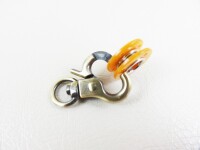 Scissor snap hook model "little" - round antique brass