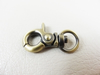 Scissor snap hook model "little" - round antique brass