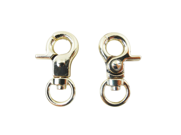 Scherenkarabinerhaken Modell "little" - rund gold