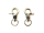 Scherenkarabinerhaken Modell "little" - rund gold
