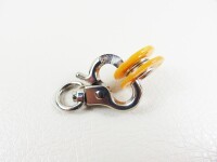 Scherenkarabinerhaken Modell "little" - rund silber