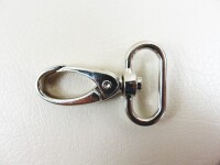 Karabinerhaken klein - Modell "Original-Pinto"  25 mm / silber