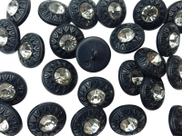 Rhinestone buttons navy blue