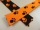 Paw webbing double-sided 20 mm black-neon orange