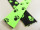 Paw webbing double-sided 20 mm black-neon green