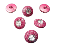 Rhinestone buttons burgundy violet