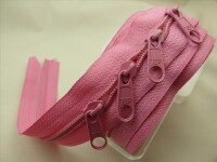 Endlose-Reißverschlüsse-FIX - 3 Meter inkl. 4 Zipper (5mm) kräftiges rosa