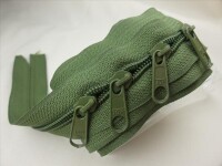 Endless zippers-FIX - 3 meters incl. 4 zippers (5mm) kaki-green