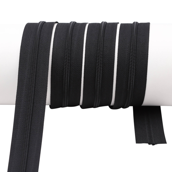 Endlos Reißverschlüsse lose - pro Meter - Spirale (5mm) schwarz