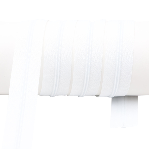 Endlos Reißverschlüsse lose - pro Meter - Spirale (5mm) weiß
