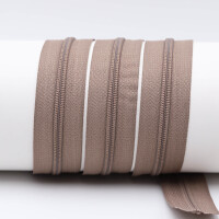 Endlos Reißverschlüsse lose - pro Meter - Spirale (5mm) elefant-beige
