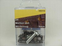 Nieten mit Werkzeug 9 mm altkupfer