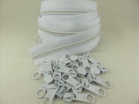 Zipper 5 mm spiral white