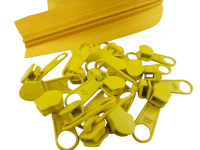 Zipper 5 mm spiral strong yellow
