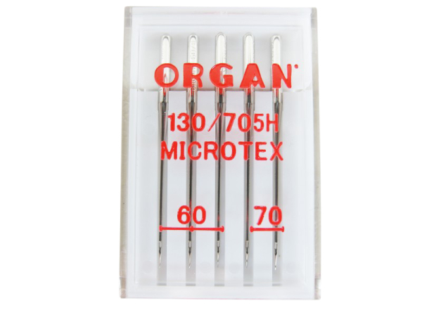 ORGAN - 5 Microtex needles size 60-70/flat piston