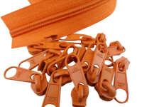 Zipper 5 mm spiral orange