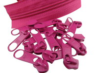 Zipper 5 mm spiral pink