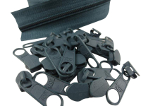 Zipper 5 mm spiral dark gray