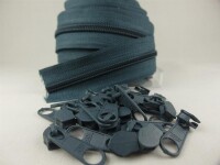 Zipper 5 mm spiral dark gray