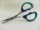 Embroidery scissors stainless steel, with rubberized handle - 11 cm, navy green