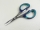 Embroidery scissors stainless steel, with rubberized handle - 11 cm, navy green