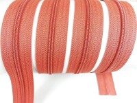 Endless zippers loose - per meter - spiral (3mm) rust orange