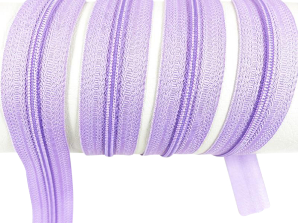 Endlos Reißverschlüsse lose - pro Meter - Spirale (3mm) hell-lila