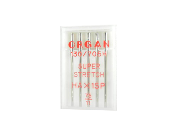 ORGAN - 5 Super Stretch HAX1SP needles size 75/flat plunger