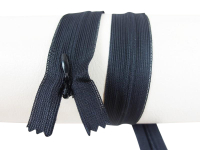 Seam-covered zippers - 60 cm - black