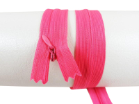 Seam-covered zippers - 60 cm - pink