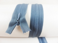Seam-covered zippers - 60 cm - dark gray