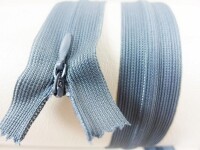 Seam-covered zippers - 60 cm - dark gray