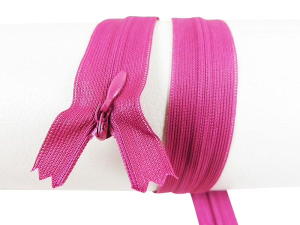 Nahtverdeckte - Reißverschlüsse - 60 cm - pink-viol