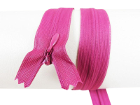 Seam-covered zippers - 60 cm - pink-violet
