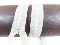 Seam-covered zippers - 60 cm - cream